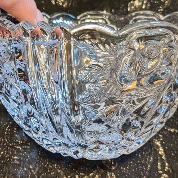 Anna Hutte Crystal Rose Bowl Hand cut Bleikristall Germany 24% Lead Crystal - Picture 7 of 9